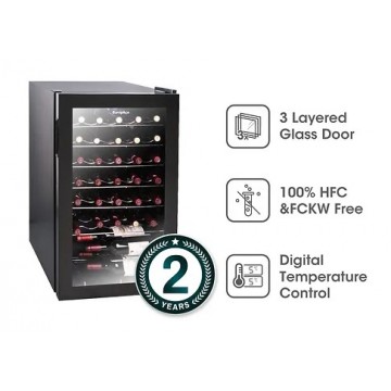 EUROPACE 33 Bottles Wine Cooler Clear Glass Door (EWC 1331S)